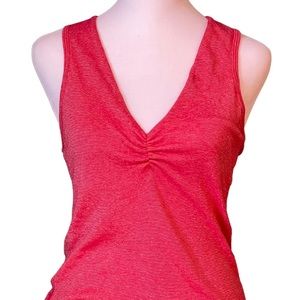 Michael Stars V-Neck Tank, OS, Red